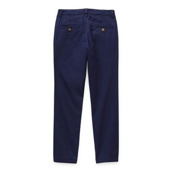 IZOD Little & Big Boys Straight Flat Front Pant, 7, Blue - Picture 2 of 2